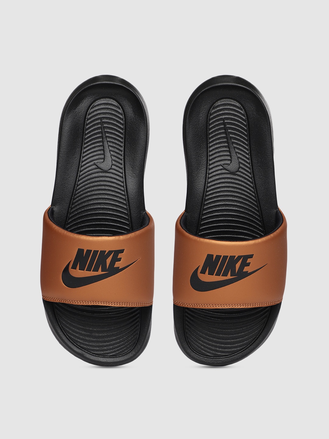 

Nike Women Copper-Toned & Black VICTORI ONE Printed Sliders