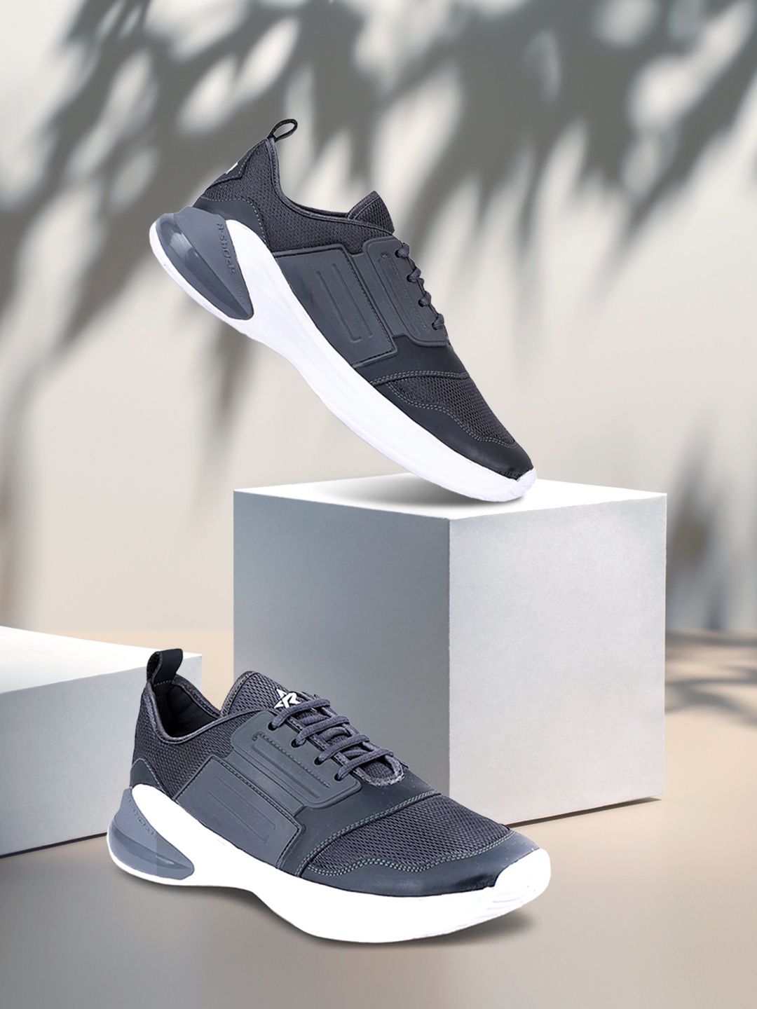 

REFOAM Men Grey Mesh Running Shoes