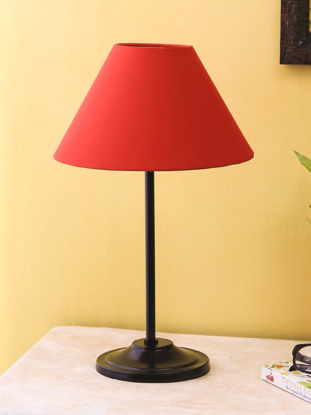 

Devansh Red Solid Traditional Frustum Table Lamp