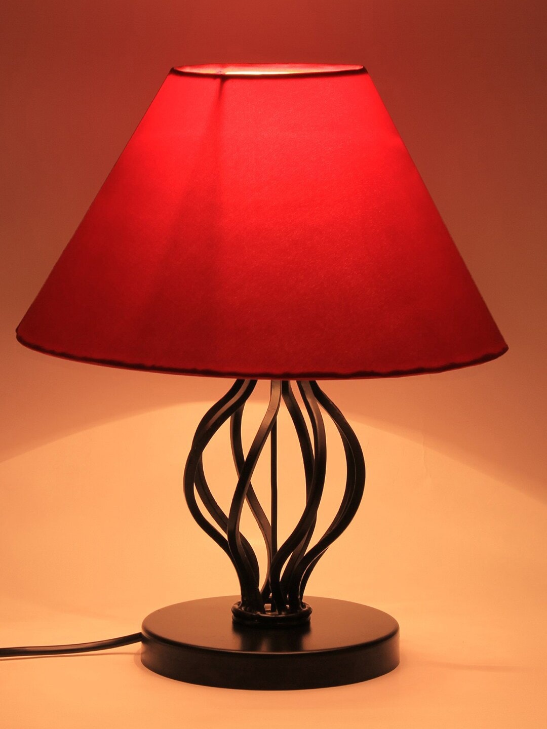 

Devansh Red Solid Traditional Table Lamp