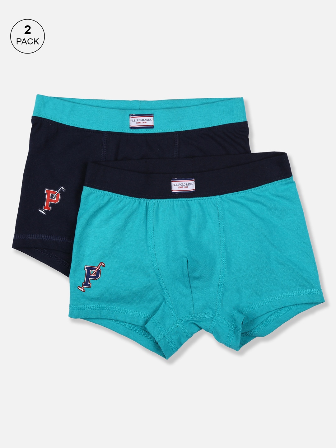 

U.S. Polo Assn. Kids Boys Pack of 2 Trunks, Navy blue