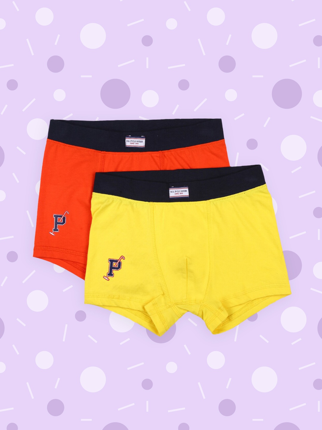 

U.S. Polo Assn. Kids Boys Pack of 2 Trunks IKTAAS2P2S, Orange