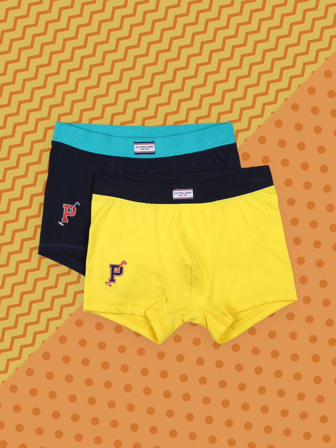 

U.S. Polo Assn. Kids Boys Pack of 2 Trunks, Navy blue