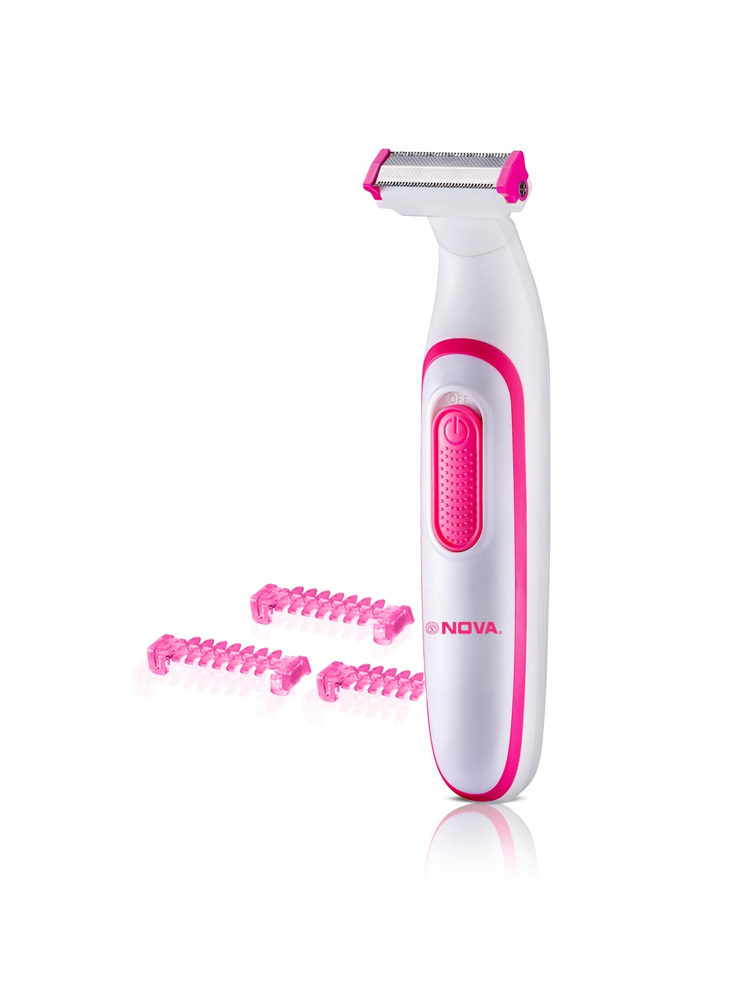 

NOVA Women White & Pink NL 511/04 Sensi-Trim Touch Trimmer