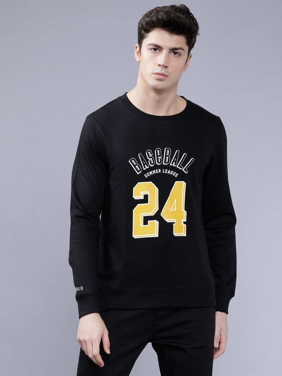 

The Indian Garage Co Men Black & Yellow Printed Sweatshirt