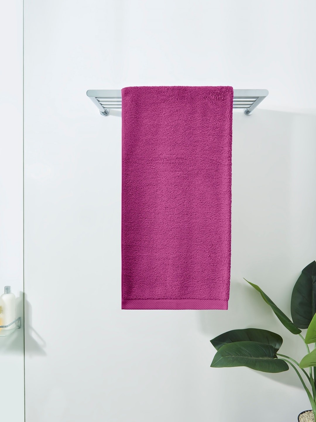 

DDecor Unisex Set Of 2 Pink Solid 500 GSM Live Beautiful Bath Towels