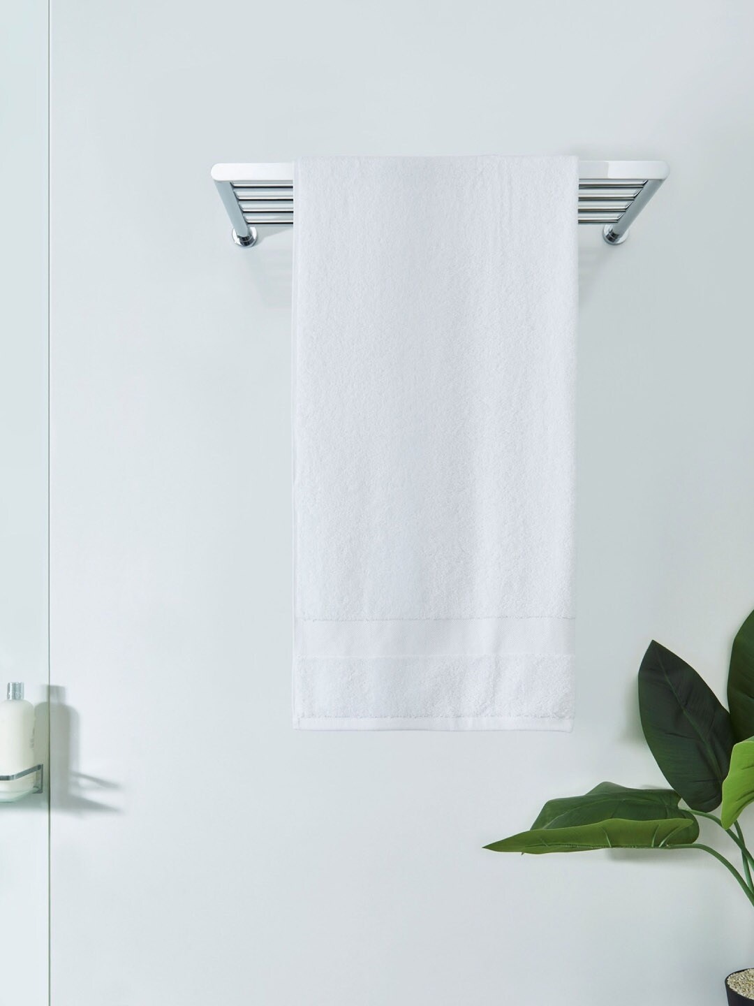 DDecor Unisex White Solid 500 GSM Live Beautiful Bath Towel
