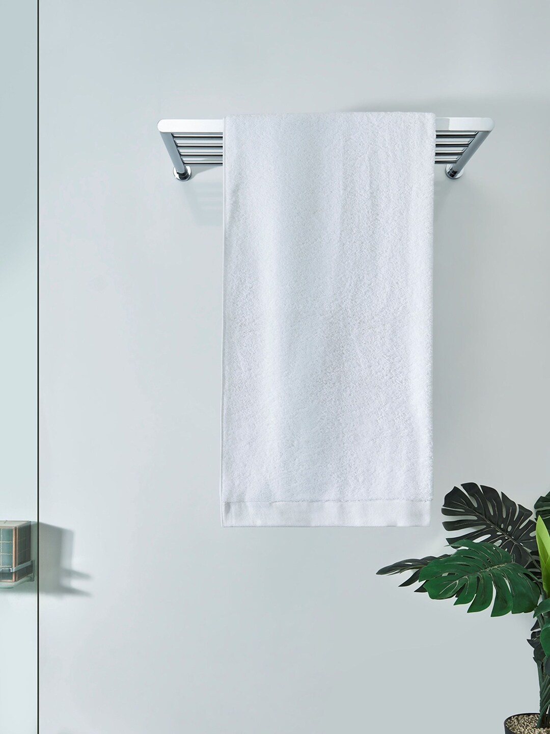 DDecor Unisex White Solid 600 GSM Live Beautiful Bath Towel