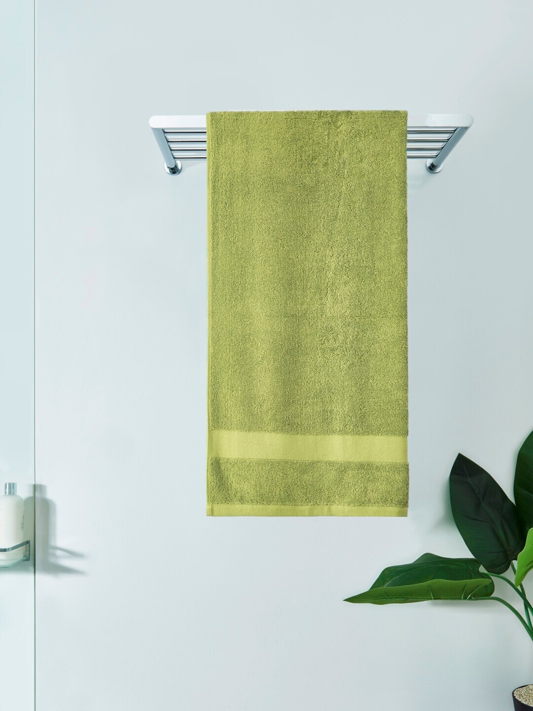 DDecor Unisex Green Solid 500 GSM Live Beautiful Bath Towel