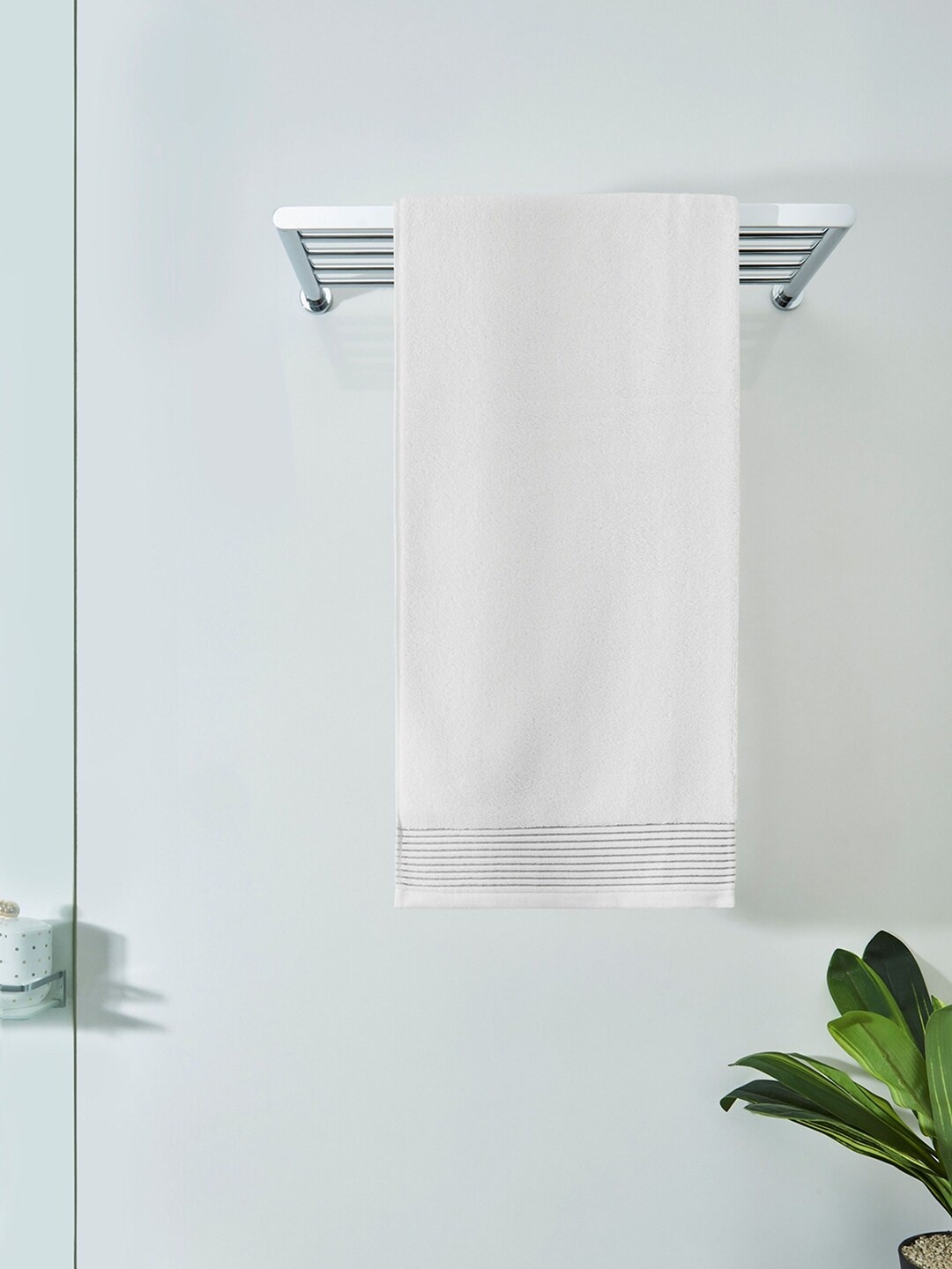 

DDecor Unisex White Solid 500 GSM Live Beautiful Bath Towel
