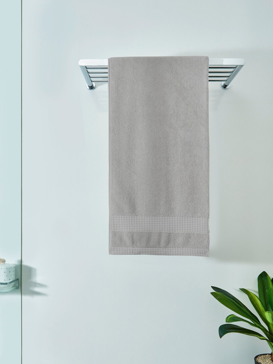 DDecor Unisex Grey Solid 500 GSM Live Beautiful Bath Towel