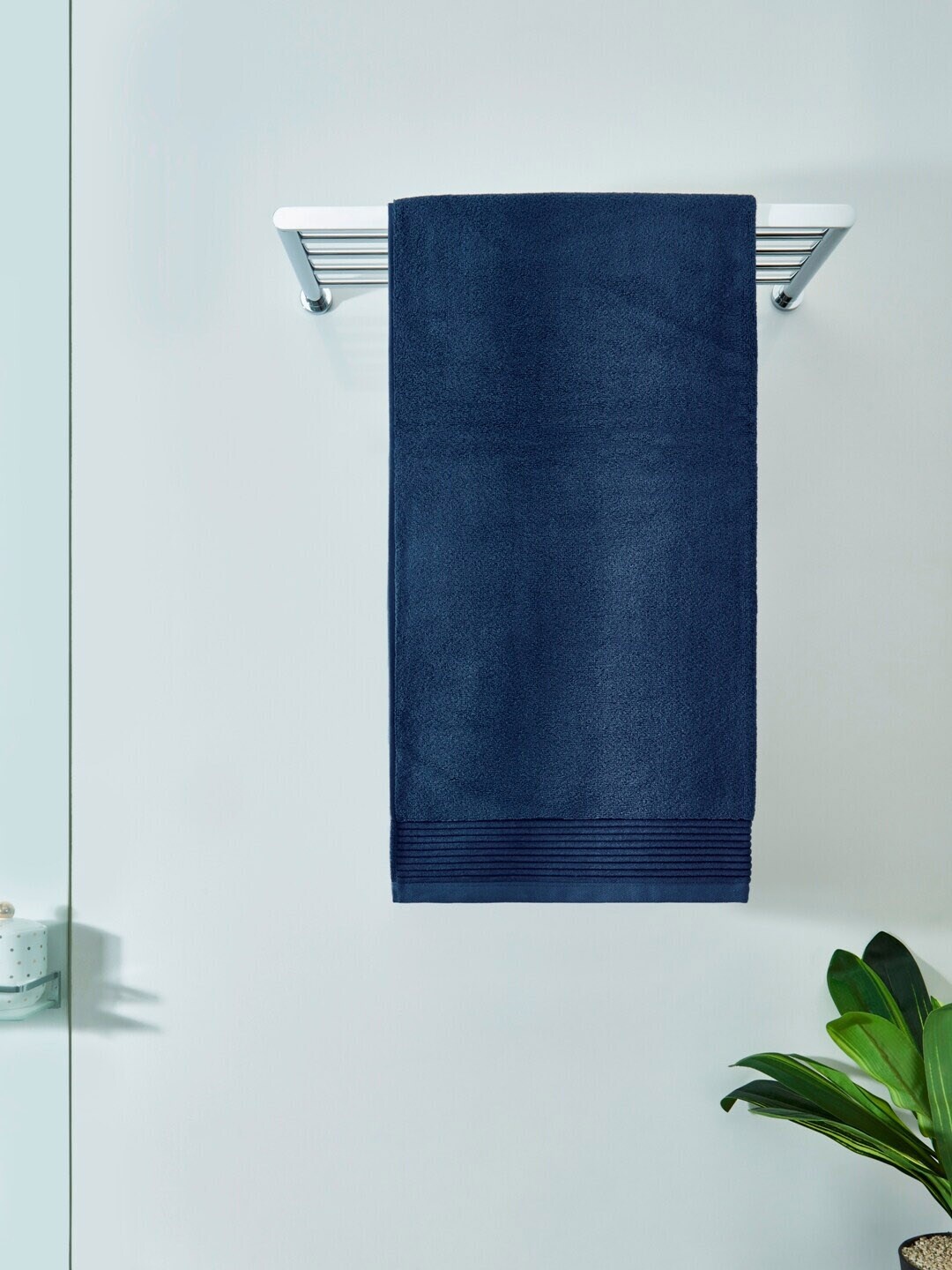 DDecor Unisex Navy Blue Solid 500 GSM Live Beautiful Bath Towel