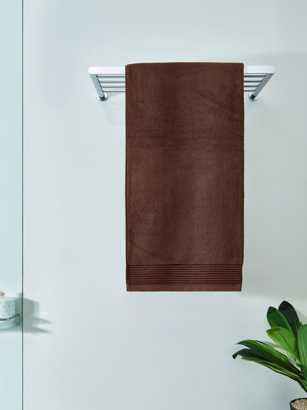 DDecor Unisex Brown Solid 500 GSM Live Beautiful Bath Towel