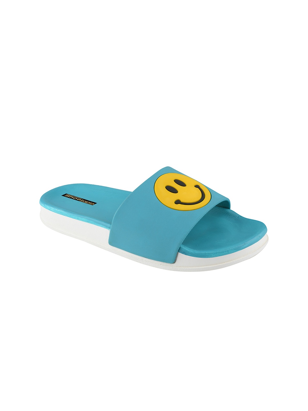 

Shoetopia Women Blue Printed Sliders
