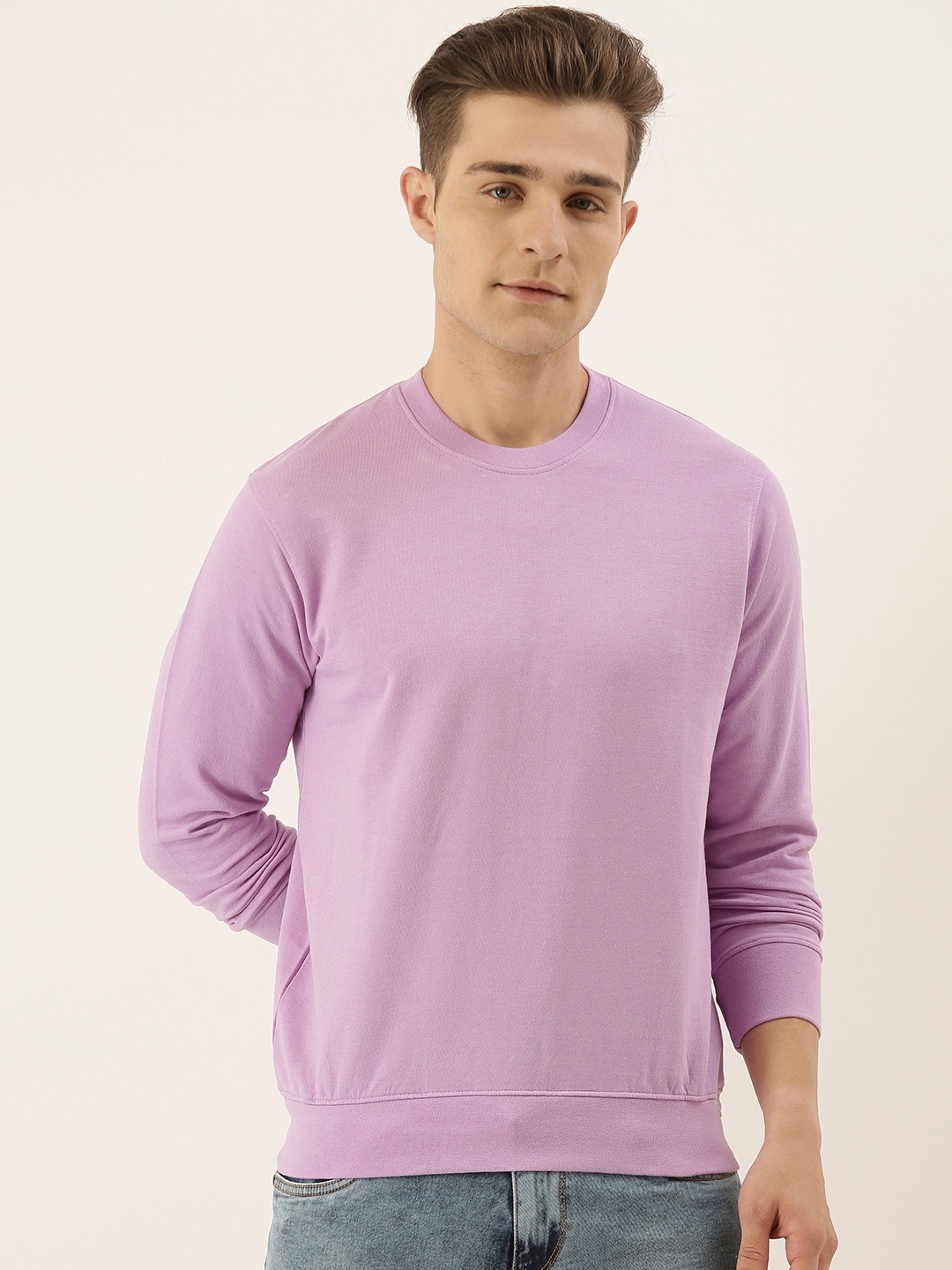 

ARISE Men Lavender Solid Sweatshirt