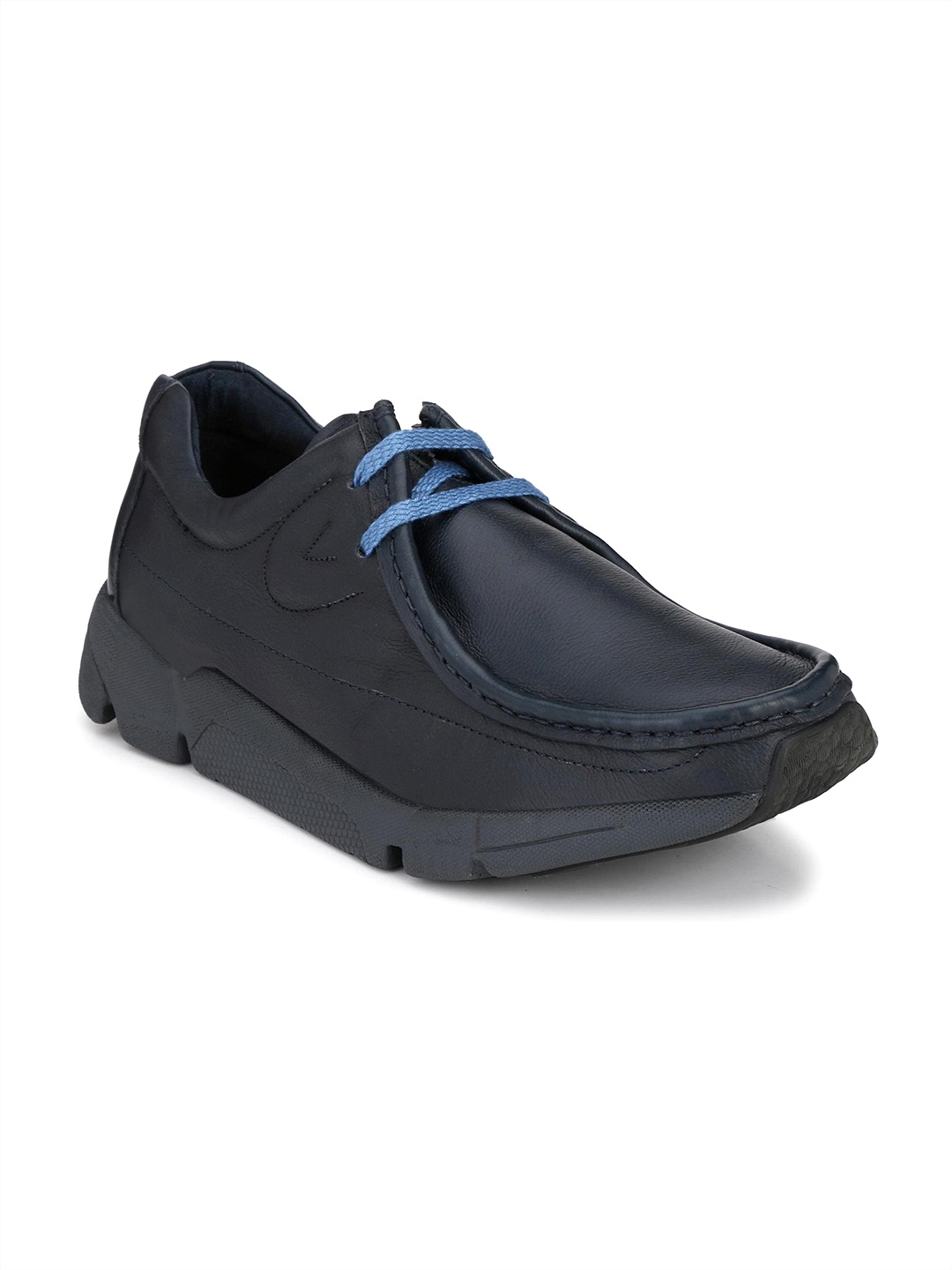 

Hitz Men Blue Leather Sneakers