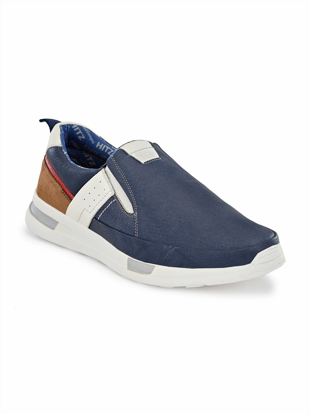 

Hitz Men Blue Leather Running Shoes