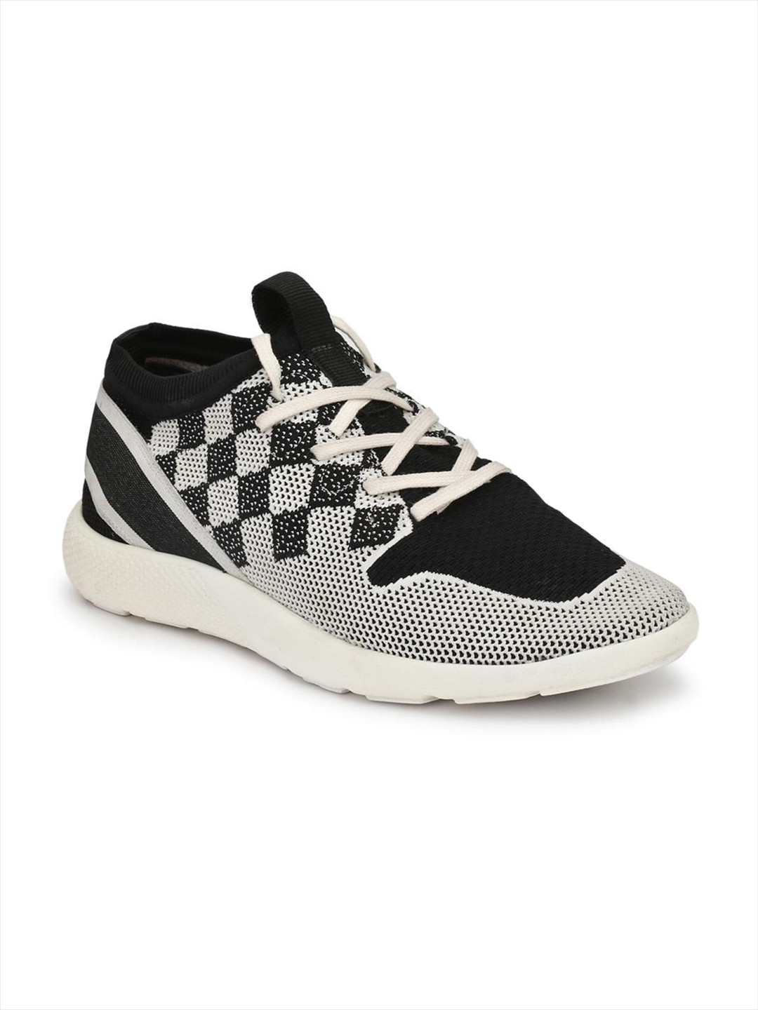 

Hitz Men White Mesh Running Shoes