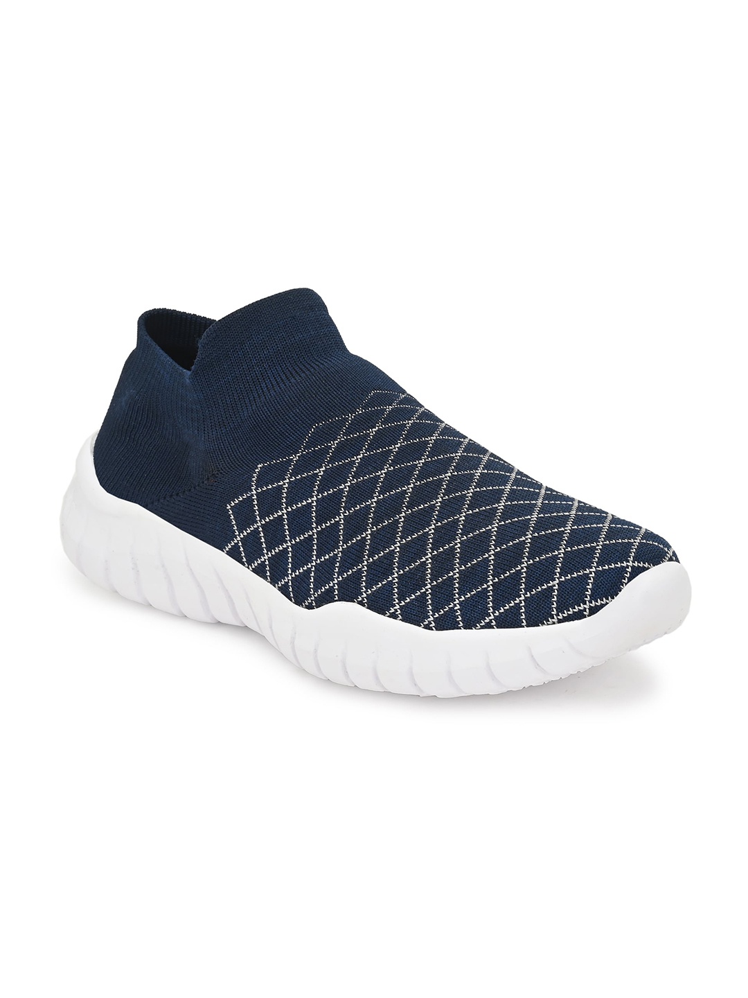 

MENGLER Men Navy Blue Mesh Walking Shoes