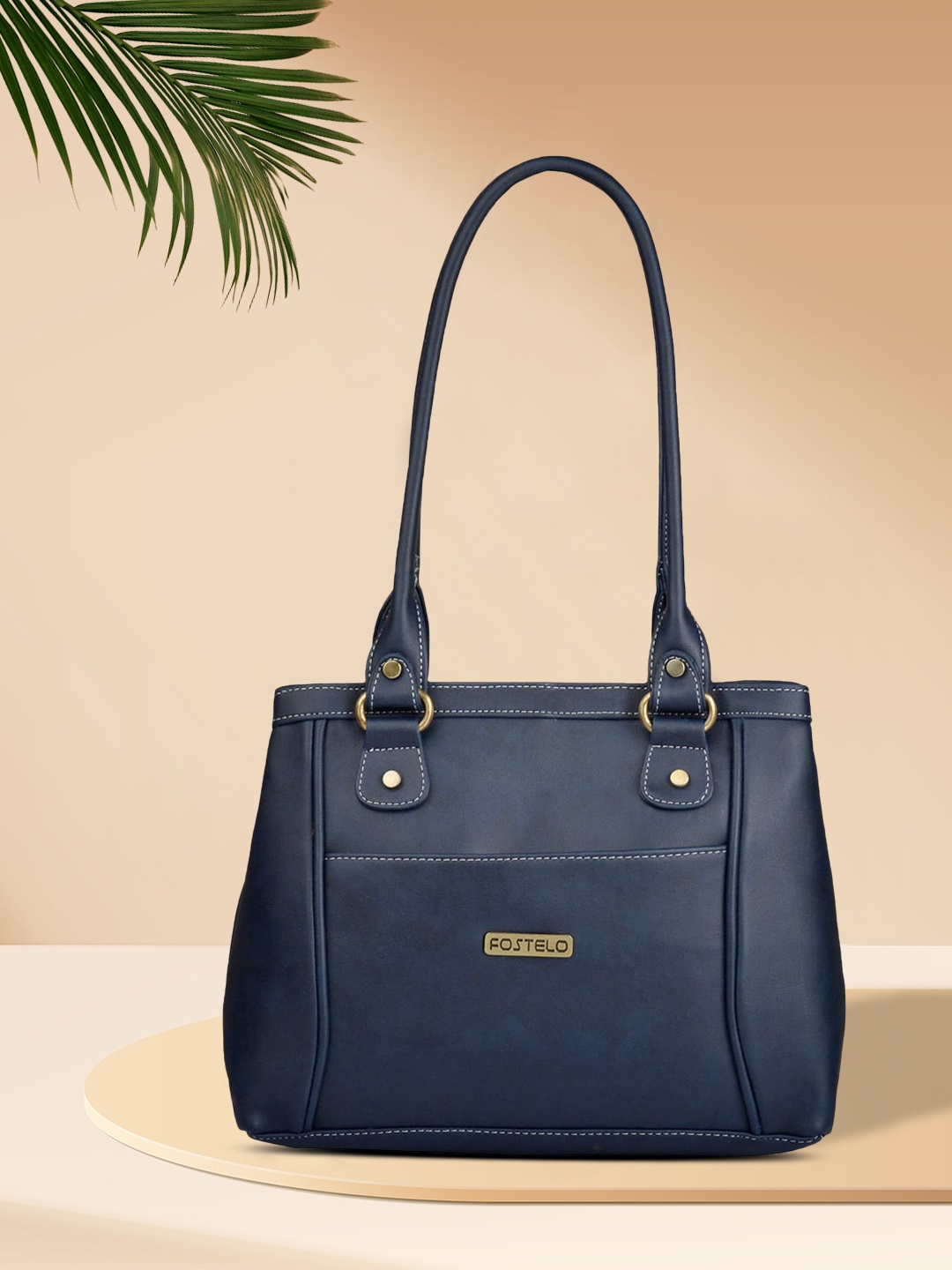 

Fostelo Navy Blue Solid Shoulder Bag