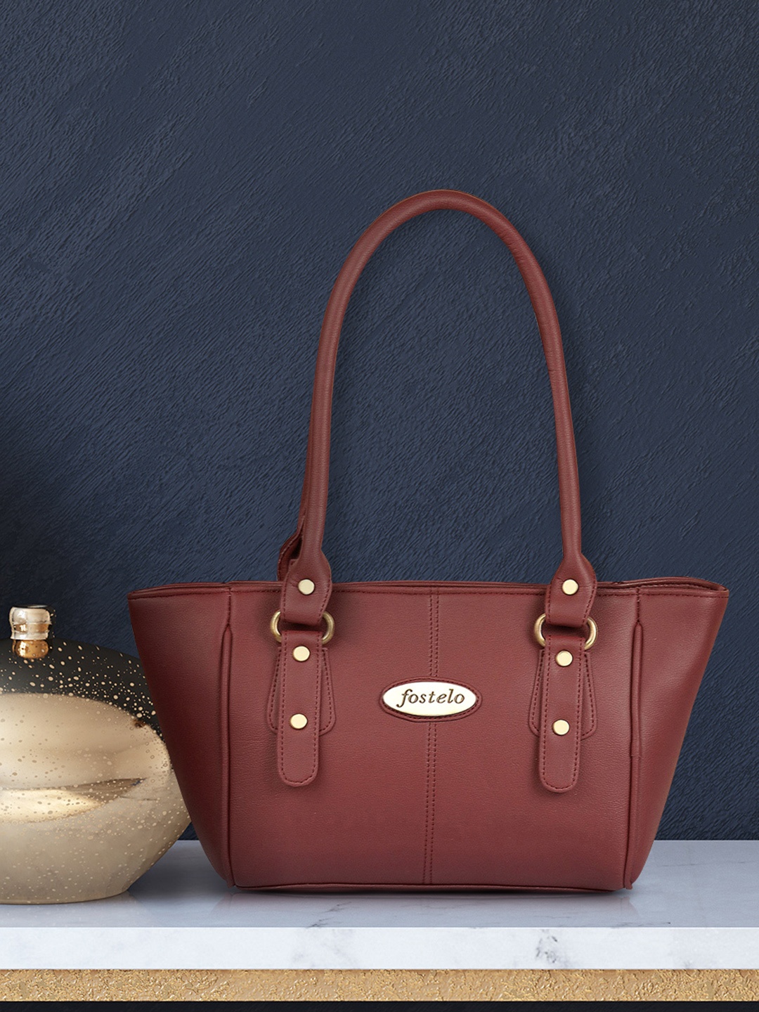 

Fostelo Maroon Solid Shoulder Bag