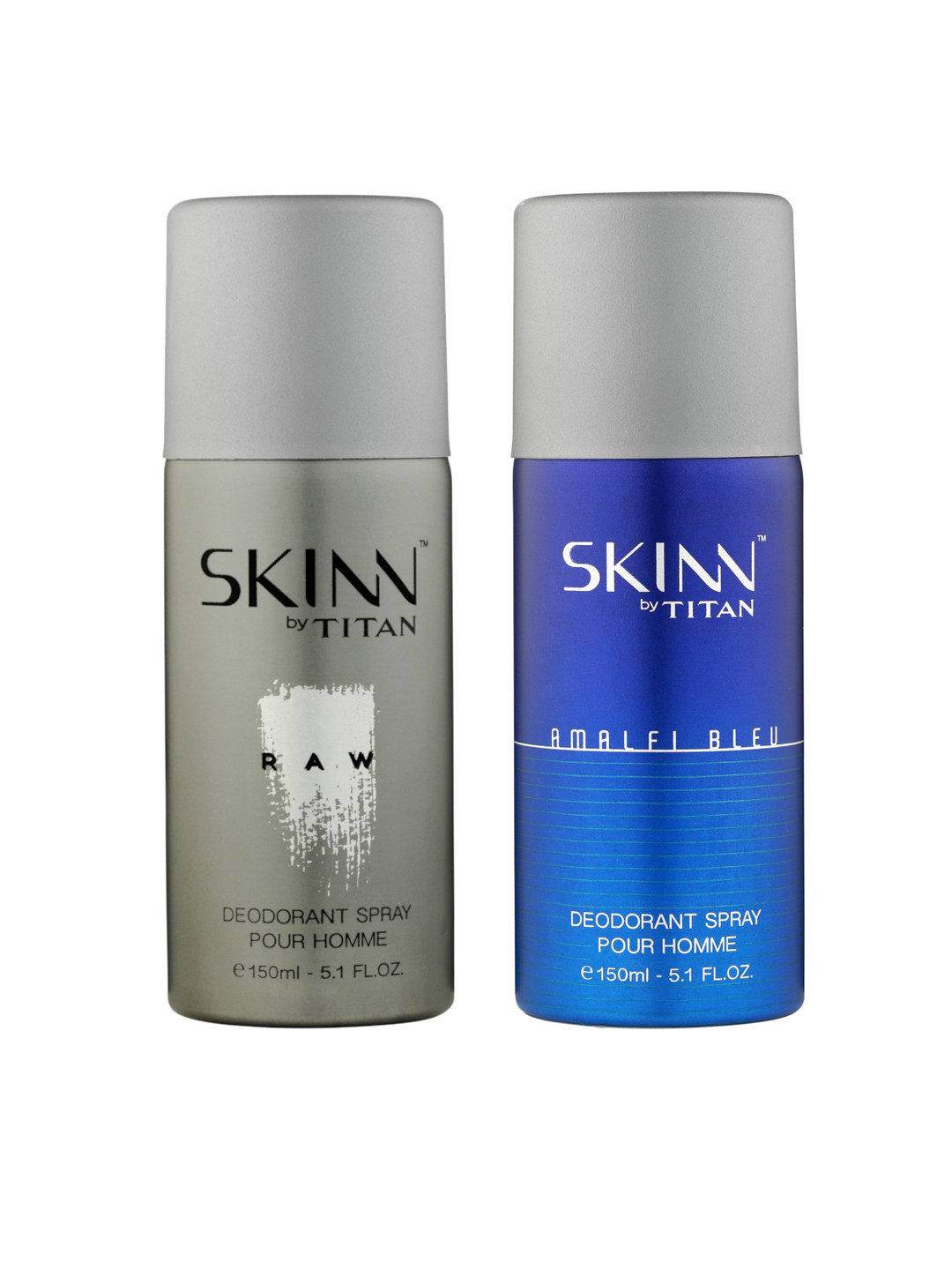 

SKINN Men Pack Of 2 Amalfi Bleu & Raw Deodrants, Blue