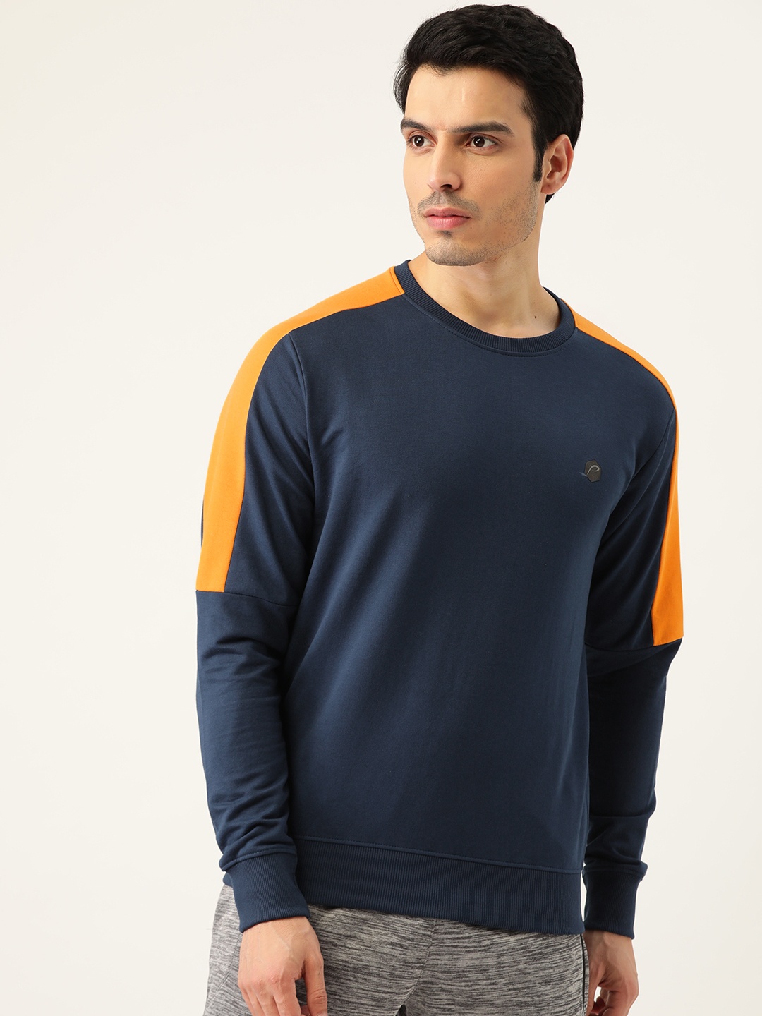 

Proline Active Men Navy Blue Solid Sweatshirt