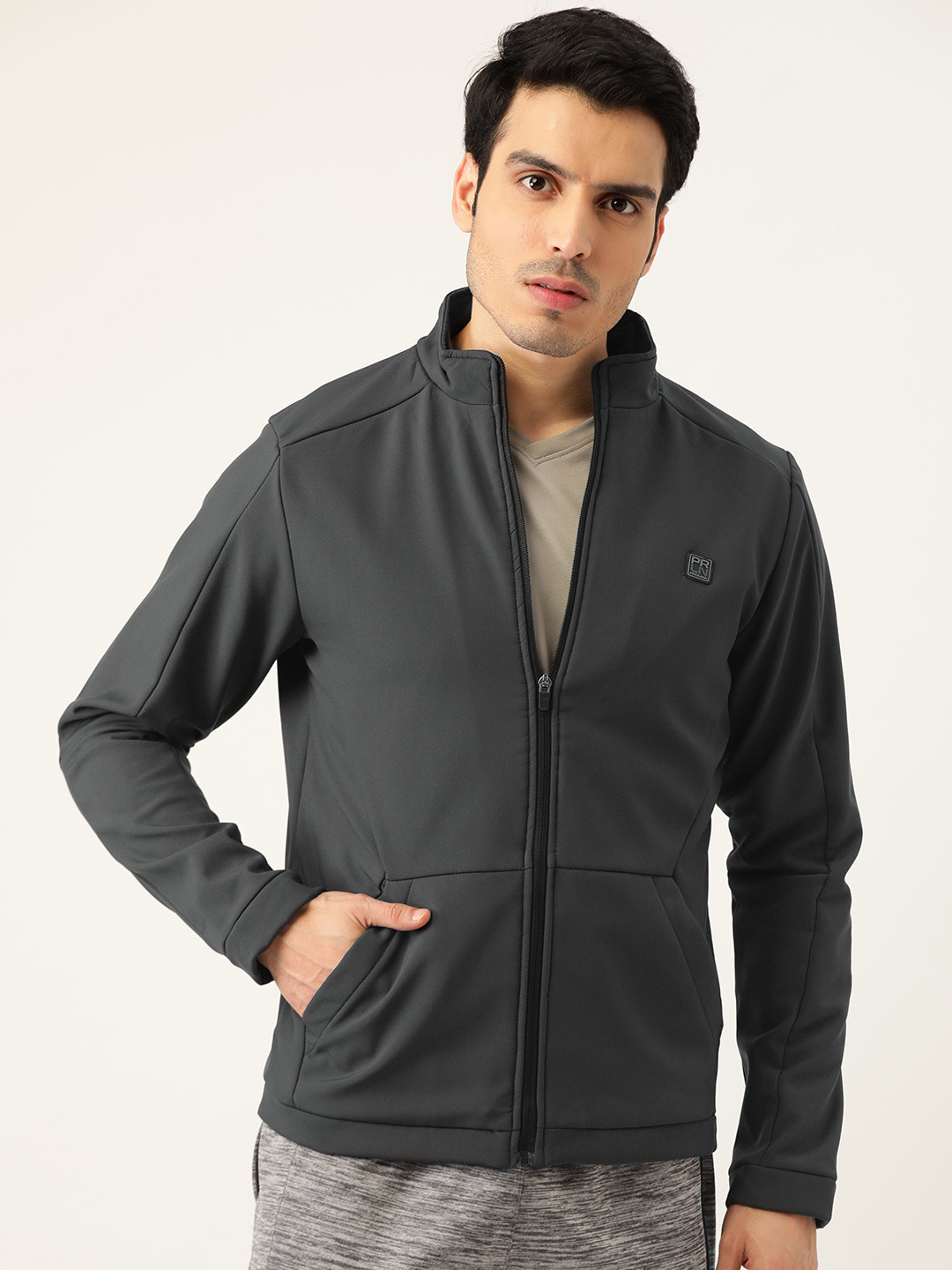 

Proline Active Men Charcoal Grey Solid Sweatshirt