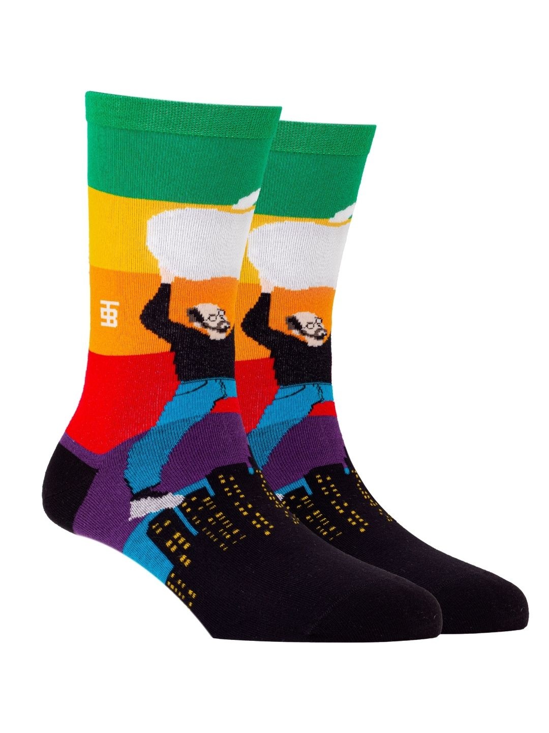 

SockSoho Men Multicoloured Patterned Above Ankle-Length Socks, Multi