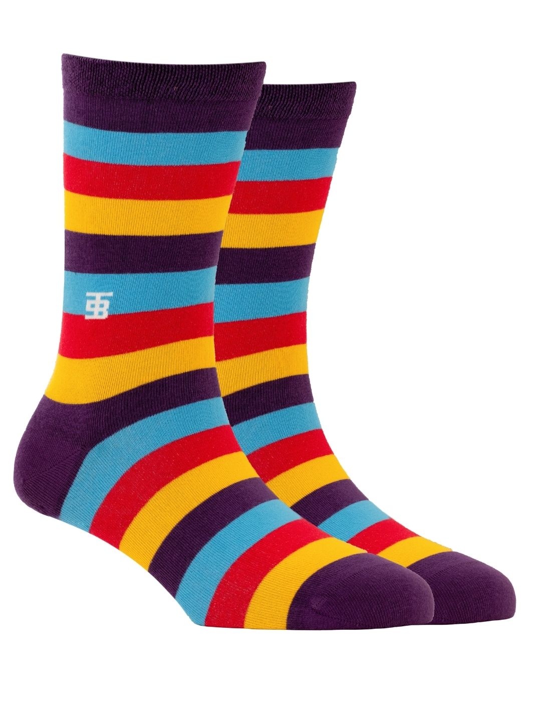 

SockSoho Men Multicoloured Striped Above Ankle-Length Socks, Multi