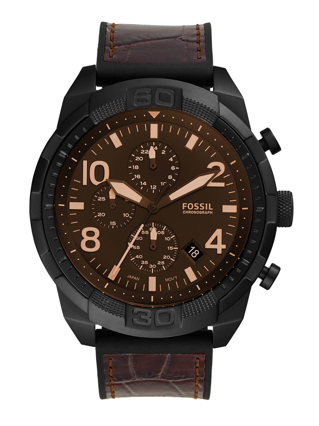 

Fossil Men Coffee Brown Bronson Chronograph Watch FS5713