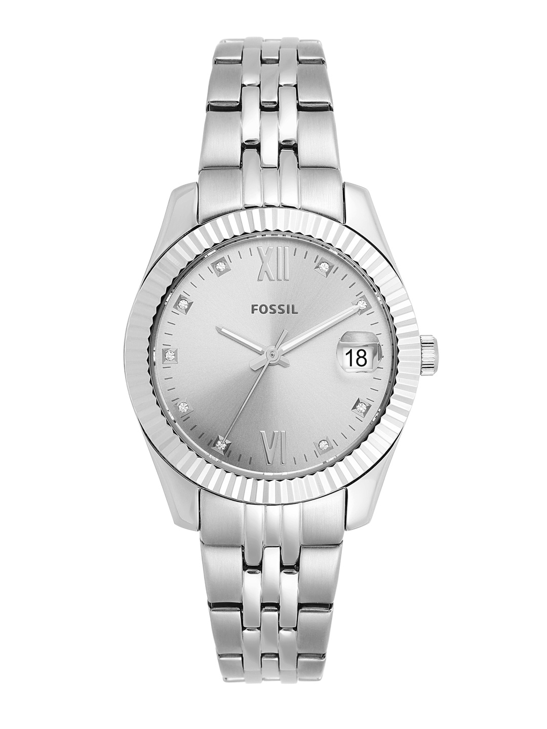 

Fossil Women Silver-Toned Analogue Scarlette Mini Watch ES4897