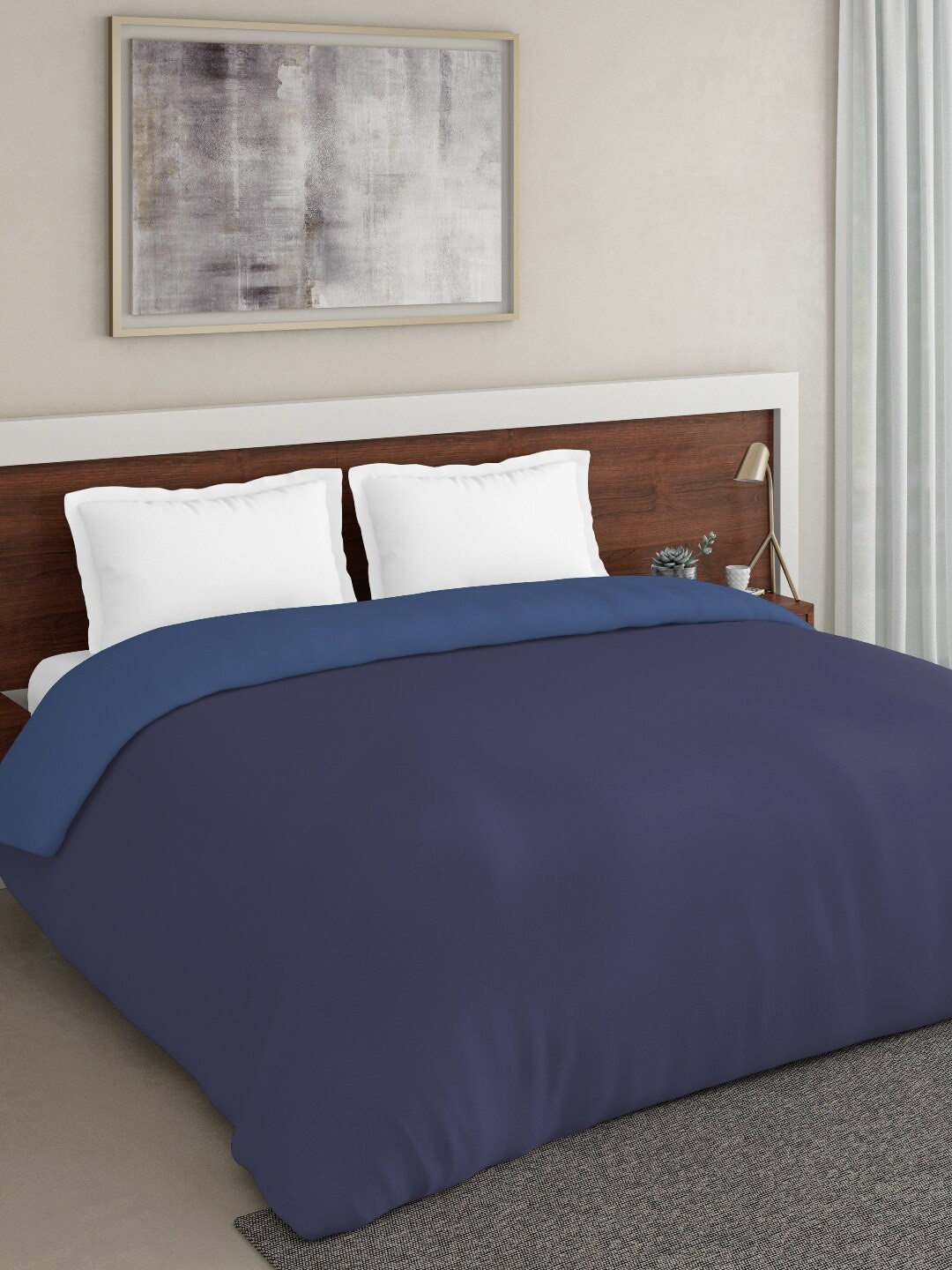 

DDecor Blue Solid Mild Winter 150 GSM Double Bed Comforter