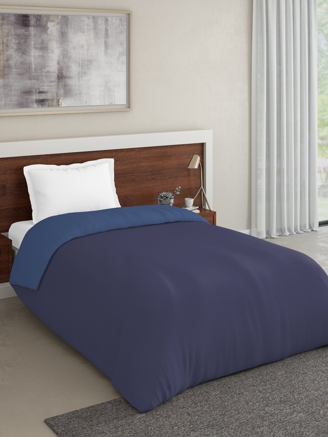 

DDecor Blue Solid Mild Winter 150 GSM Single Bed Comforter