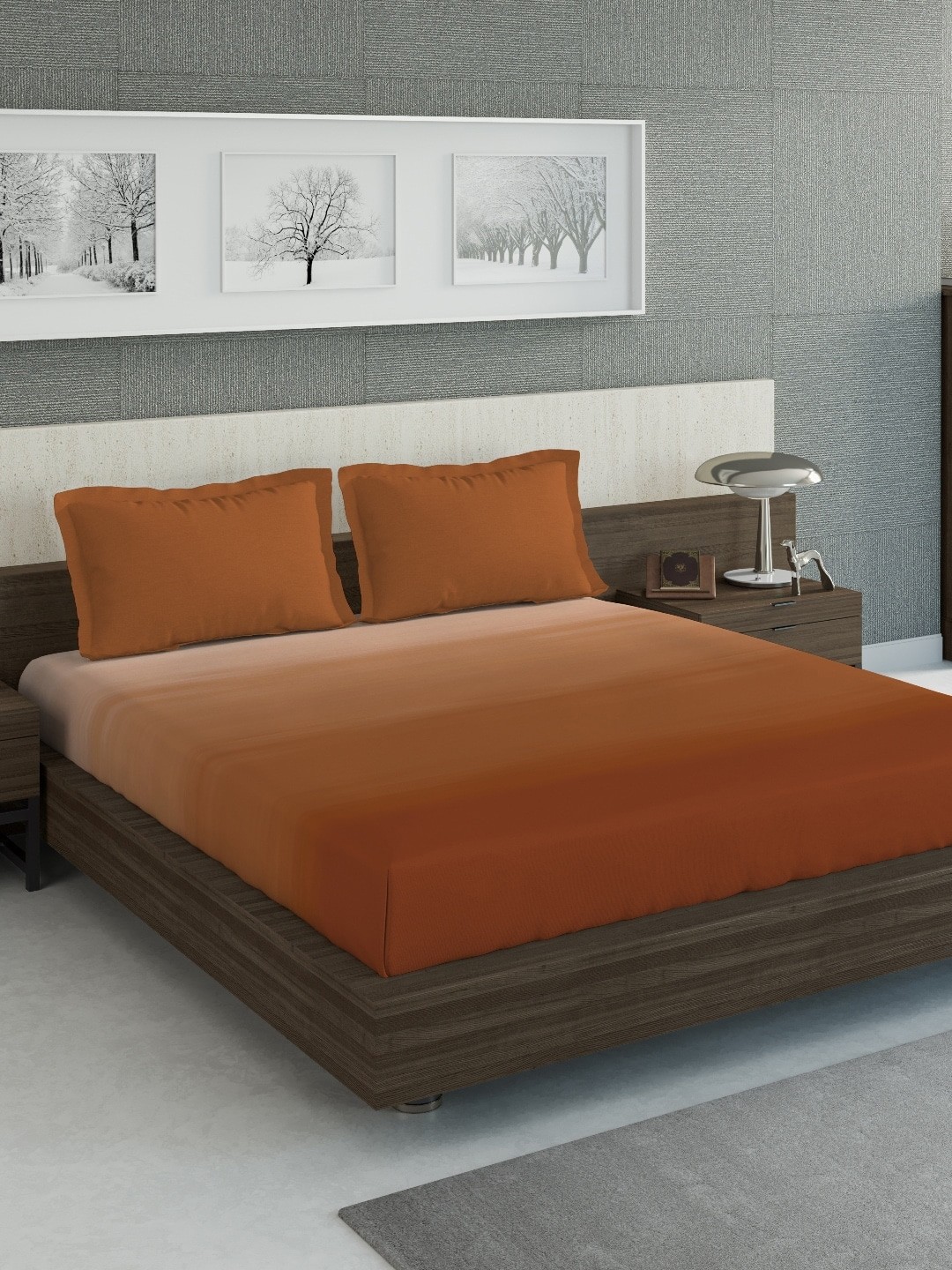 

DDecor Red Solid 144 TC Cotton 1 King Bedsheet with 2 Pillow Covers
