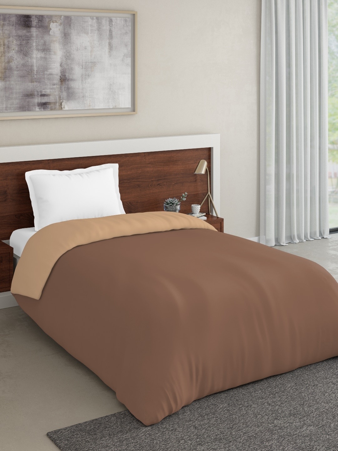 

DDecor Brown Solid Mild Winter 150 GSM Single Bed Comforter