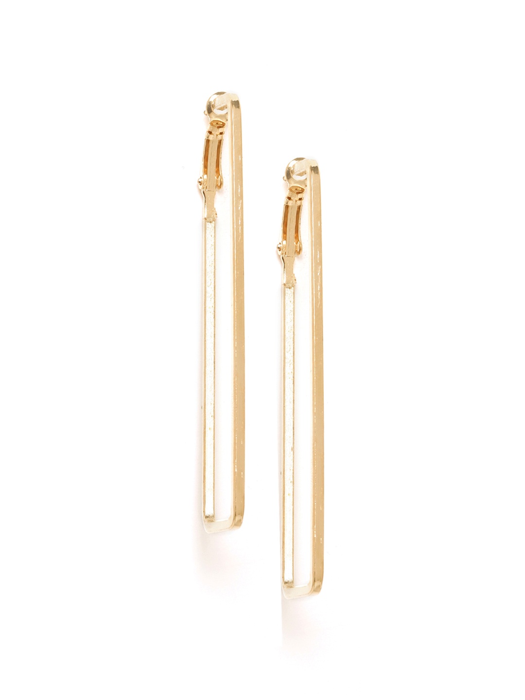 

Blueberry Gold-Plated Rectangular Drop Earrings