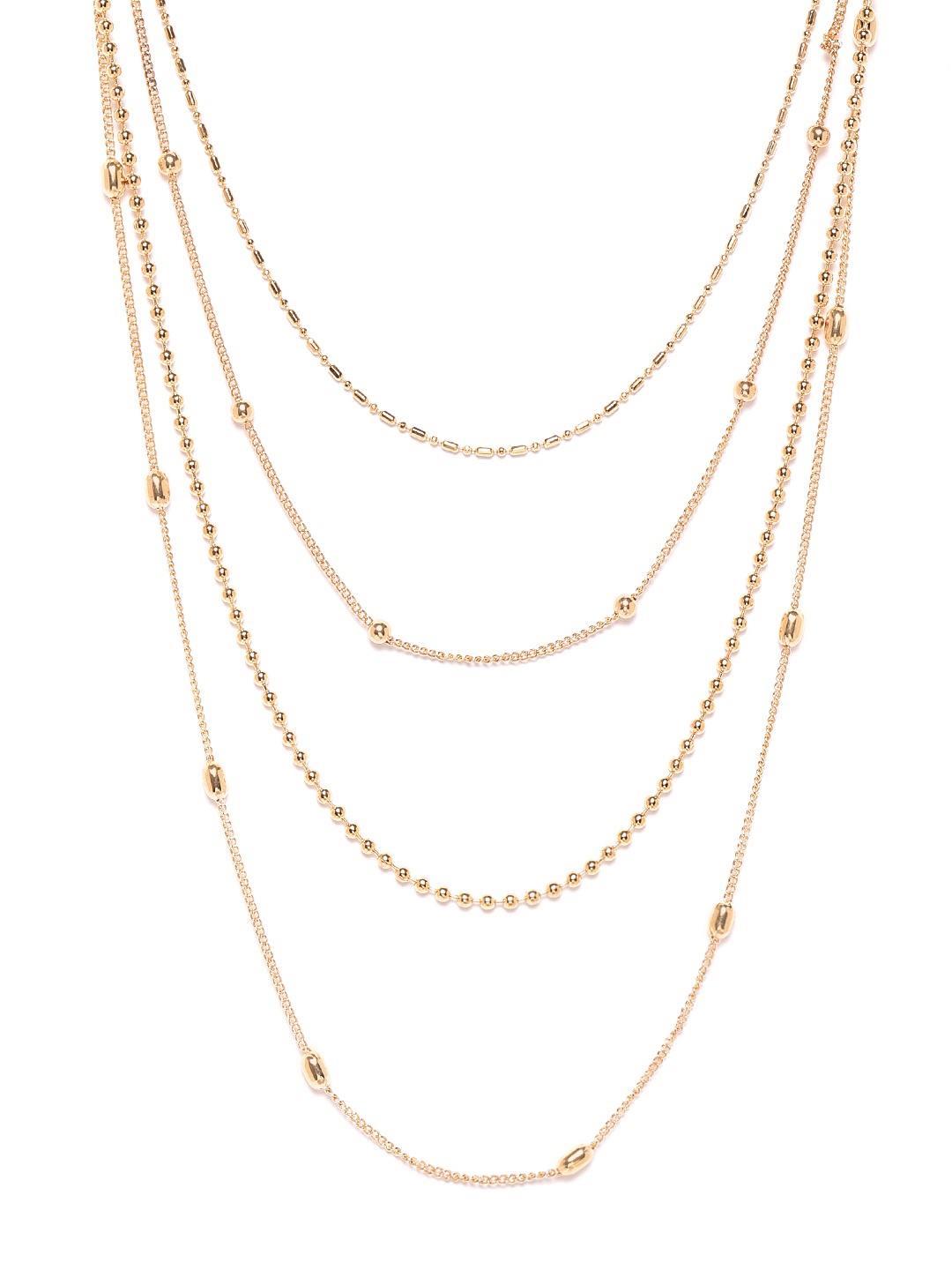 

Blueberry Women Gold-Plated Artificial Beaded Layered Necklace