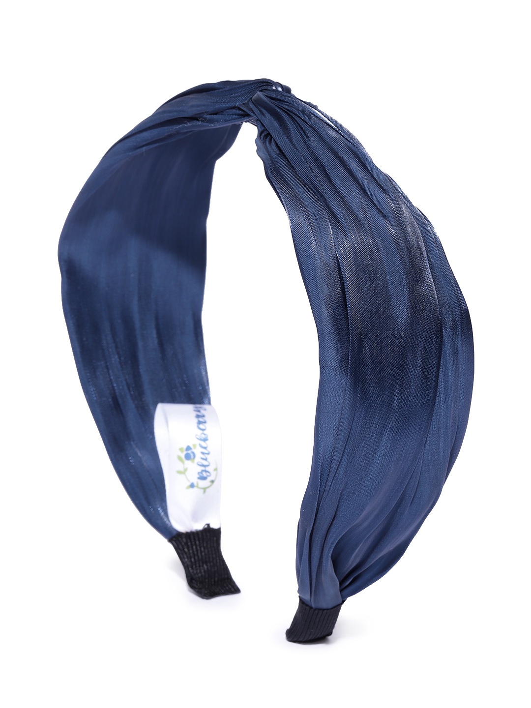 

Blueberry Women Navy Blue Solid Hairband with Knot Detail