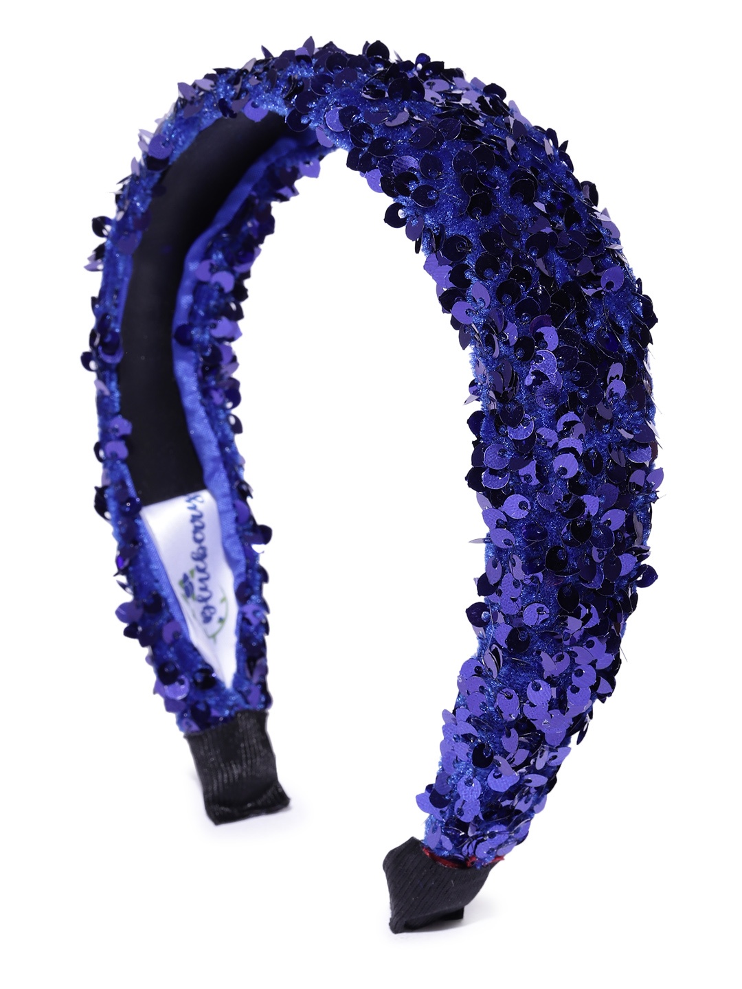 

Blueberry Women Navy Blue Sequinned Hairband