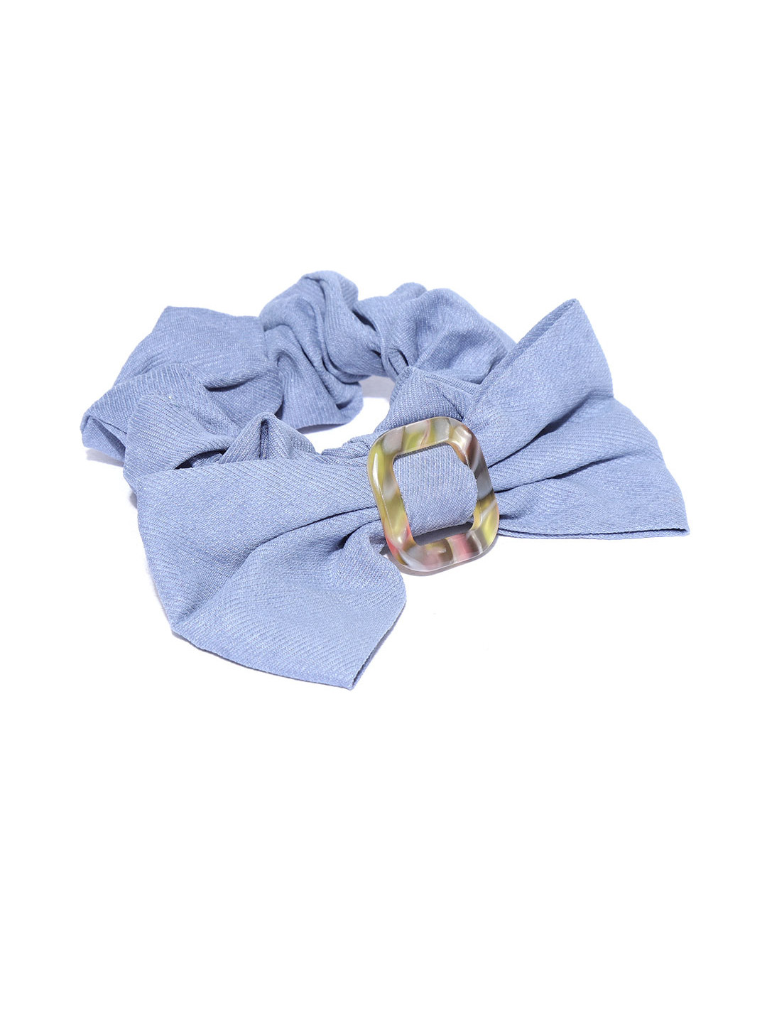 

Blueberry Women Blue Solid Scrunchie with Bow Detail