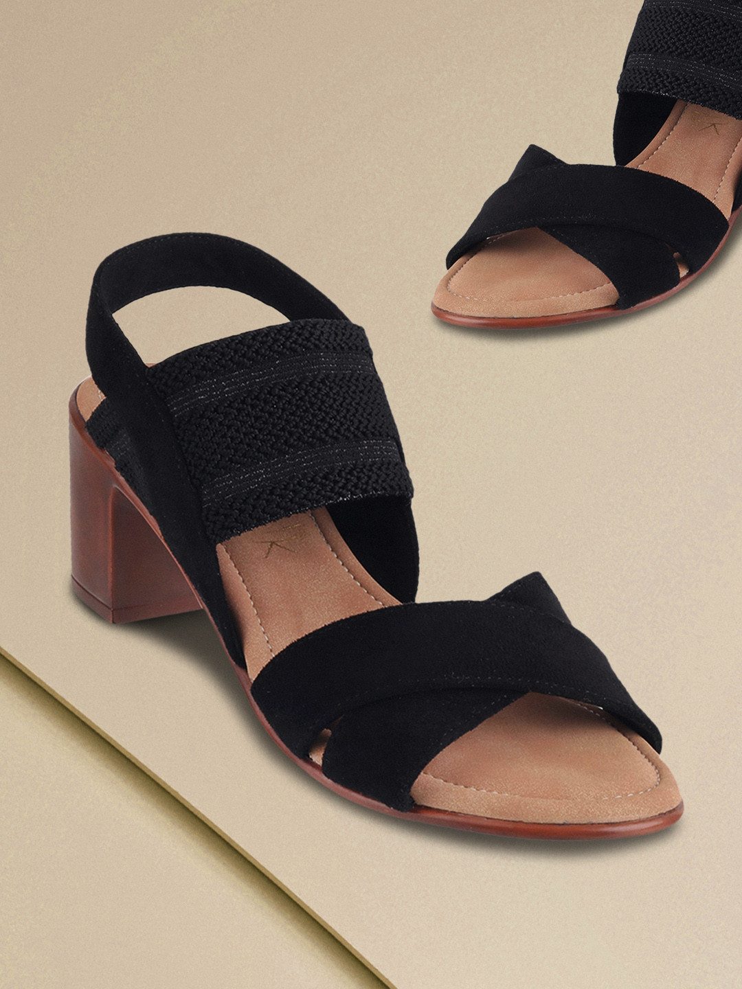 

Catwalk Women Black & Beige Solid Heels