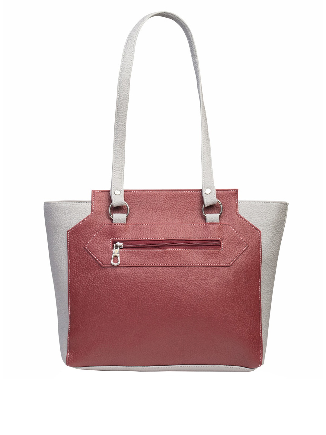 

Fostelo Maroon & Grey Colourblocked Shoulder Bag