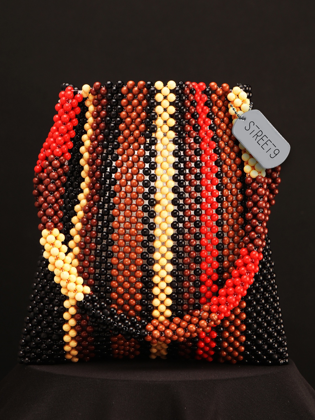 

STREET 9 Multicoloured Self Design Handheld Bag, Multi