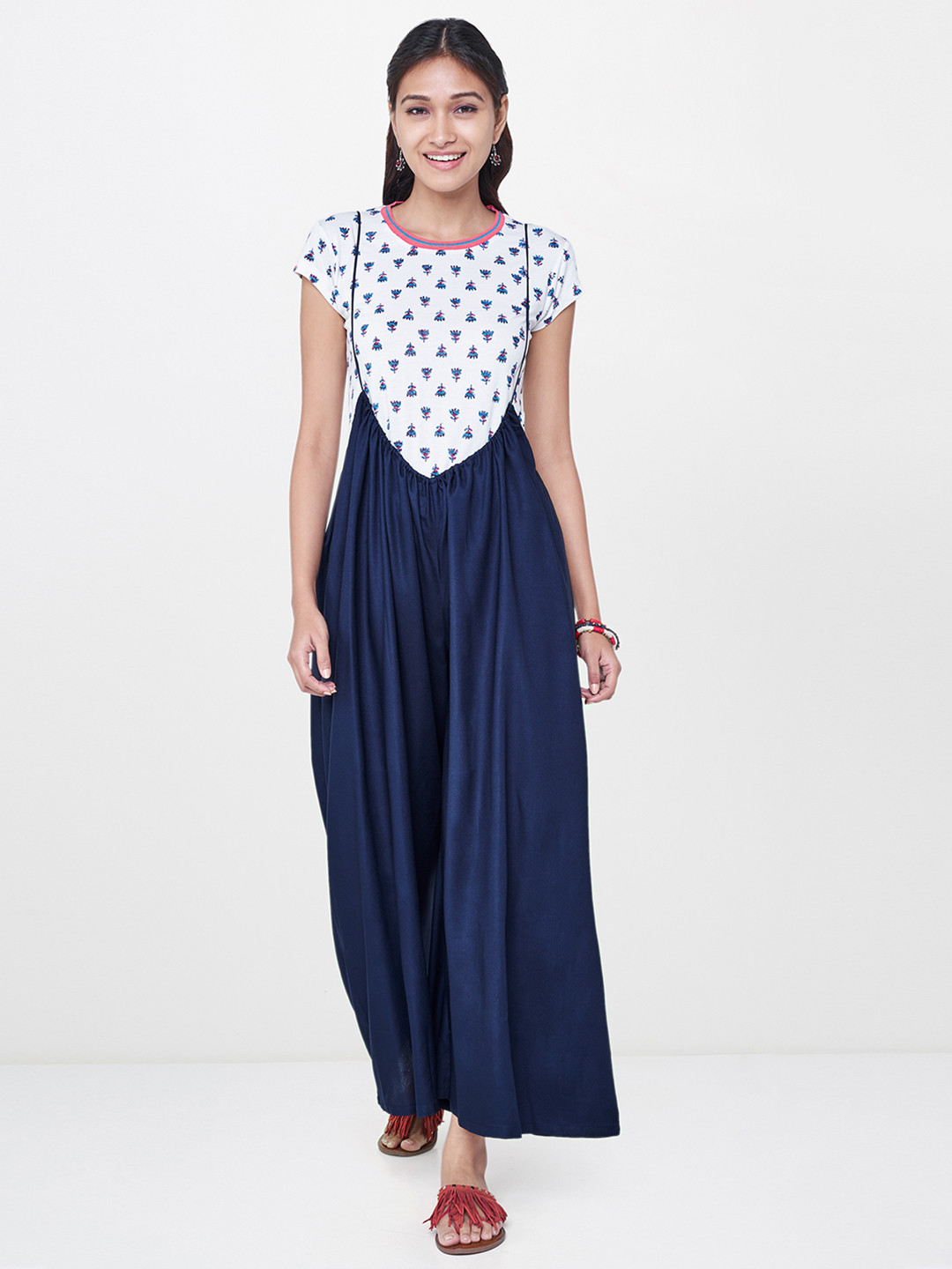 

Global Desi Women Blue Regular Fit Solid Dungarees