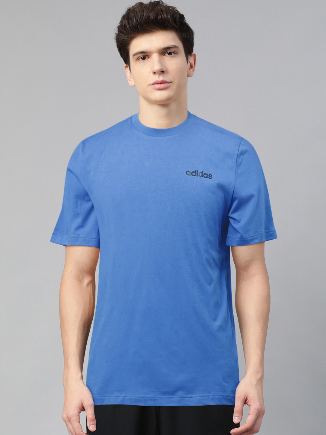

ADIDAS Men Blue Essentials Plain T-shirt