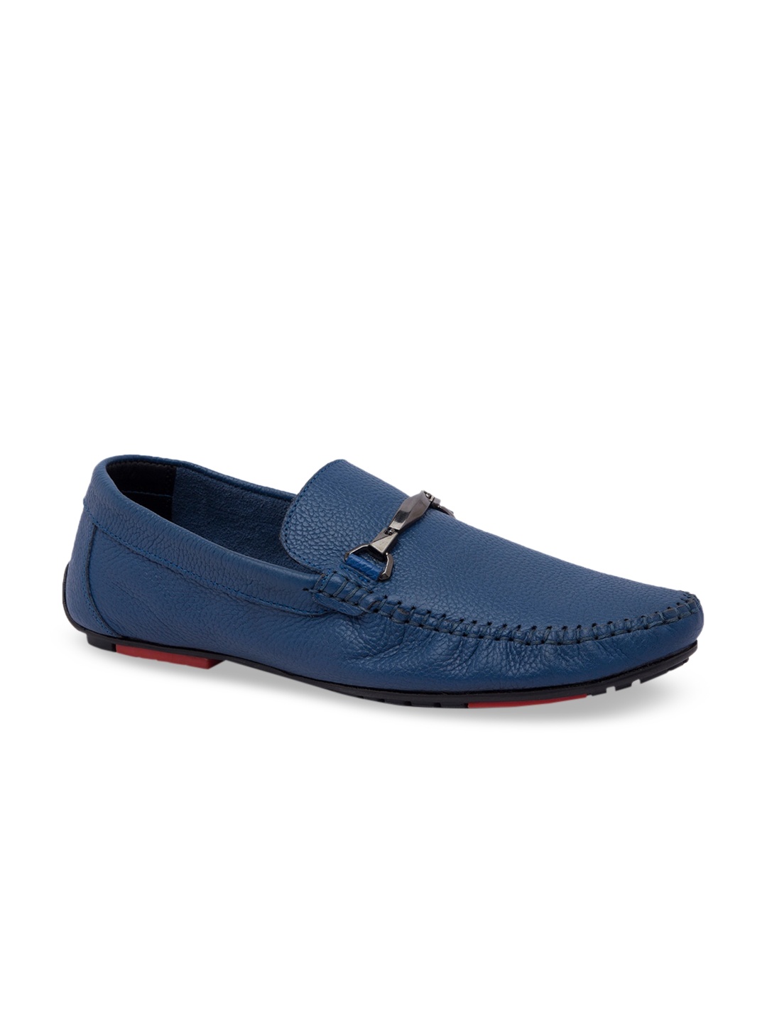 

Regal Men Blue Solid Leather Formal Loafers