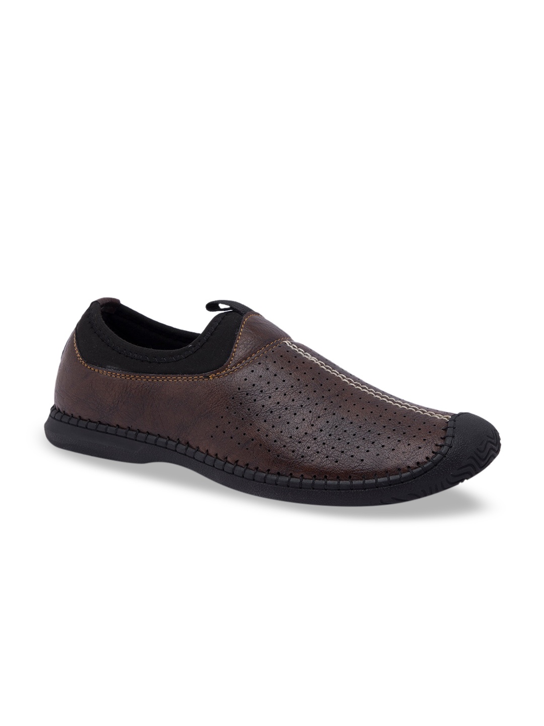 

Regal Men Brown Slip-On Leather Sneakers