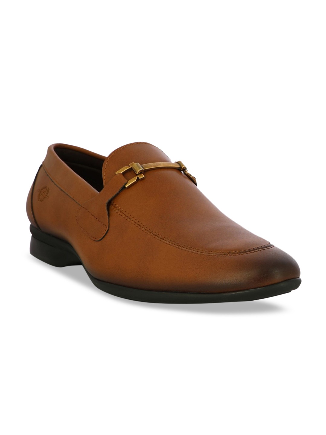 

Alberto Torresi Men Tan Brown Synthetic Leather Loafers