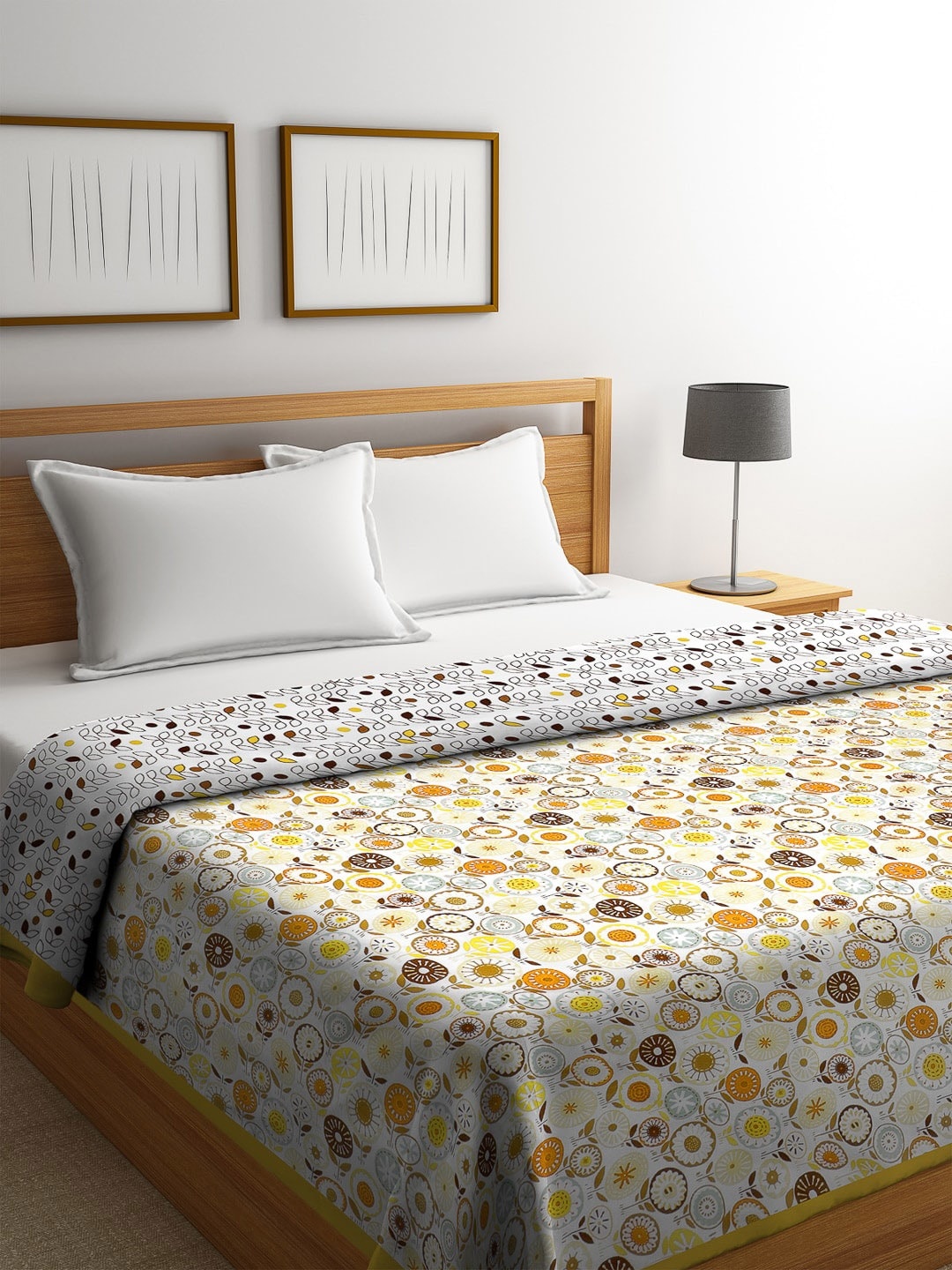 

ROMEE Multicoloured Floral Mild Winter 300 GSM Double Bed Dohar, Multi